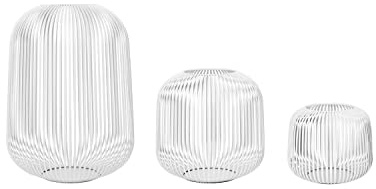 blomus Laterne LITO 3er Set | Farbe Weiß | Größen S, M & L | Stahl pulverbeschichtet | design von Nina Thöming | filigran & robust | aus pulverbeschichtetem Stahl