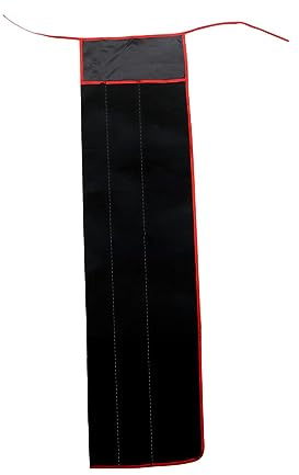 Fonowx Angelruten Tasche, Angelruten Träger, Verdickt, Schwarz, mit Krawattenaufbewahrung, Flanell Schutzhülle, Leichtes, Weiches Stoff Angelzubehör