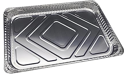 Ciieeo Lot De 10 Bacs à Graisse Jetables En Aluminium 20 x 15 Cm Papier Aluminium Recyclé Cuisson Barbecue Usage Unique
