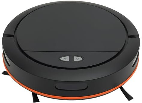 WOLEGM Aspirapolvere robotico 3 in 1 robot, spazzatrice robot, spazzatrice robotica, silenziosa, per peli di animali, tappeti, pavimenti duri (nero)