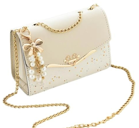 YUEZHAN Abendtasche Damen Clutch Modische Umhängetasche Damen Trendy Pailletten Einzel Schulter Taschen Handy Tasche Damen Pu Leder Handtasche Mit Quaste Anhänger