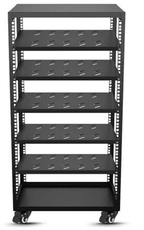 YHWKGZ Hi Fi Rack, Mehrschichtiges Audio Rack Hi Fi Regal, Phonoschrank mit einstellbarem Abstand, Mit mobilen Rollen, Entertainment Record Player Stand(20x39.2/51x99.6cm)