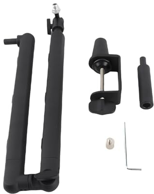 HUIOP Microphone Boom Arm Low Profile Adjustable Stick Microphone Arm Stand with Desk Mount Clamp Screw Adapter Cable Management Metal Mic Boom Arm for Podcast Streaming Gaming Studio