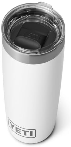 YETI Rambler Tumbler, Vaccum Insulated Stainless Steel Tumbler with Magslider Lid, White, 10 oz (295 ml)