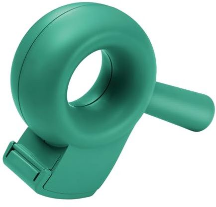 helit H6380052 - Klebebandabroller „the bagel“ grün | Paketbandabroller, Kleberoller und Handabroller für Verpackungen