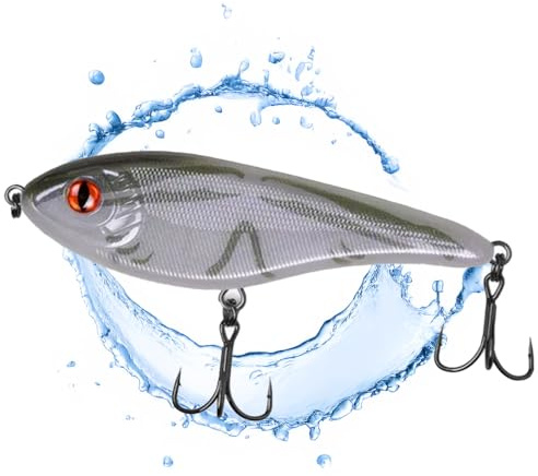 PERCH`N PIKE Jerkbait Hecht I 15 cm, 80 g Lentement coulant pour gros brochets, Wobbler Jerkbait pour la pêche au brochet, leurre artificiel, appâts pour poissons prédateurs, Jerkbaits UV-actifs