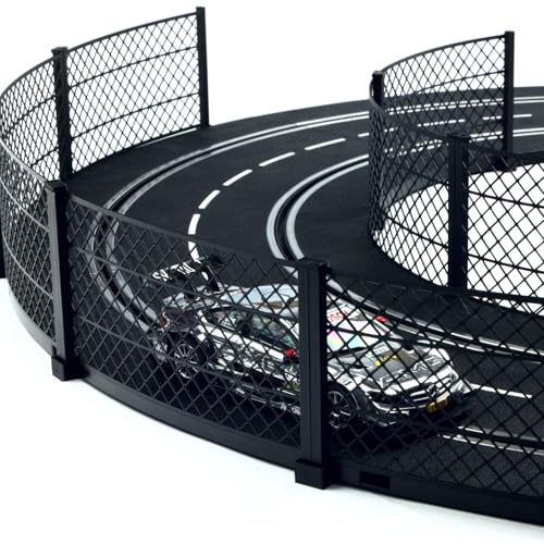 Overdrive-Racing Fangzaun System Schwarz 3m Kompatibel mit Carrera Digital 124 132 EVO Kurven Geraden Zaun Bande Slotcar