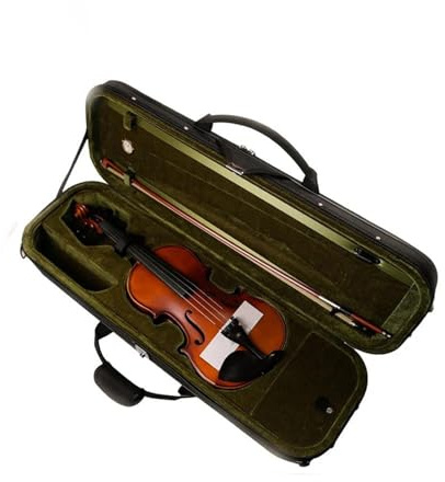 Geigentasche Aus Schwarzem Oxford-Stoff, Hygrometer-Schaumstoff-Geigenkoffer 1/4 4/4 1/8 1/2 3/4 Instrumentenkoffer für Violine(Green,1/4)