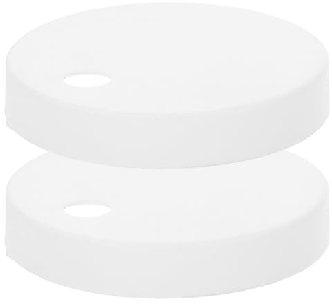 VICASKY 1 Pair Universal Toilet Bolt Caps, Toilet Screw Cover Caps White Seat Floor Bolts Round Plastic for Seat Cover Hinge Fixing Replacement Part