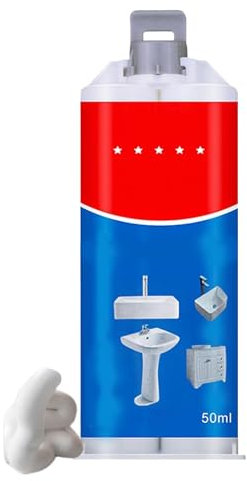 Relleno De Baldosas Agrietadas - Kit De Reparación Del Fregadero De Porcelana | Rellenos Impermeables, Compuesto De Sellado | Cercelana Cerámica De Fibra De Vidrio Acrílico Fibra Fijador De Chips Para