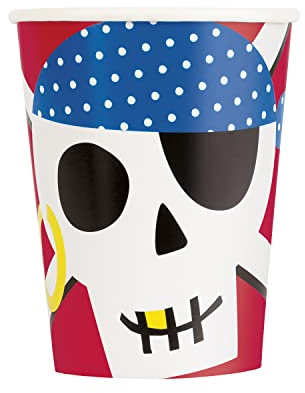 Unique 78416EU Lot de 8 gobelets en papier sans plastique 266 ml