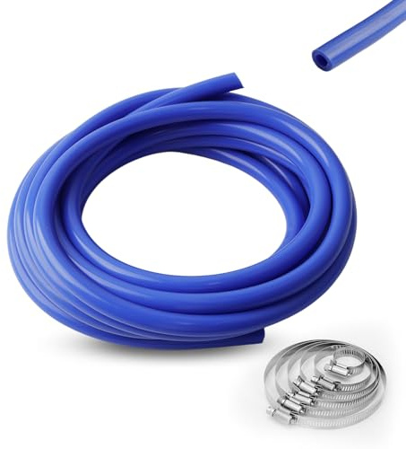 6M Vacuum Silicone Tube ID 8mm x OD 14mm Flexible Silicone Vacuum Tube | 6M Blue High Performance Vacuum Hose 8mm 14mm Silicone Tube Vacuum Hose for Air and Water Transmission in Engines Cars,Blue