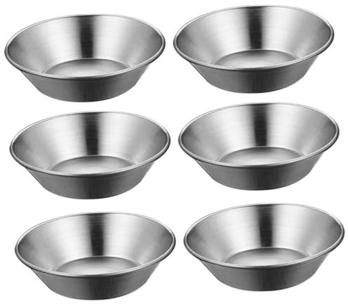 ELAYARD 6pcs Non-Stick Egg Tart Baking Molds Aluminium Alloy Tart Pans for for DIY Desserts and Treats Quick Heating Scratch Resistant Design