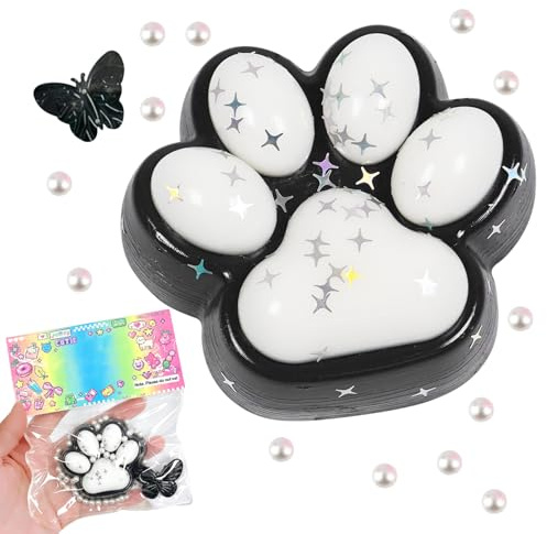 Katzenpfoten Squishy, Cat Paw Squishy Toy, Mini Plüsch Katze Pfote, Squishy Katzenpfote, Squishy Pfote, Katzenpfoten Quetsch Spielzeug, FuFu Squishy, Stress Squeeze Toys für Erwachsene