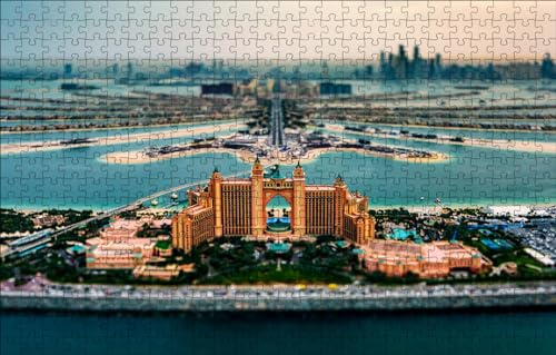 100 Piece Puzzles for Adults Puzzles for Adults 100 Piece Puzzle Educational Beach, Dubai, Atlantis The Palm, Palm Jumeirah 45.5x35.5CM