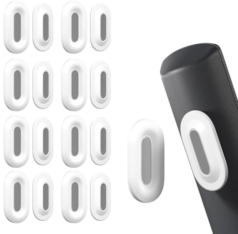 Nearockle 2025 Soporte de control remoto magnético superpotente, doble imán, autoadhesivo, universal, soporte de pared, mando a distancia para TV/aire acondicionado (8 unidades, blanco)
