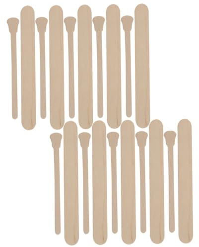 WEKADRIN 100 pièces Bâtons de Cire Bois pour Épilation Spatules Bois Confortables et Durables Accessoires de Cire pour Visage et Corps Outils Applicateurs Professionnels