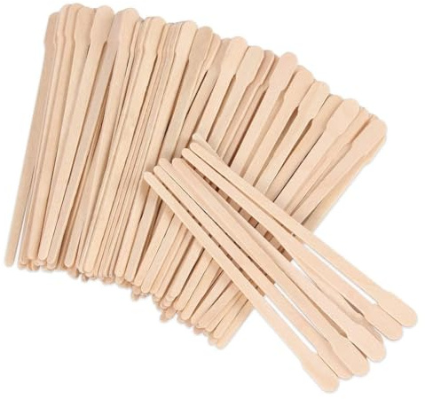 JYNXOR 200 Pezzi Bastoncini in Legno per Ceretta, Spatole Monouso Naturali per Depilazione di Sopracciglia, Labbra e Viso, Accessori Indispensabili per Trucco e Maschere, Adatti a Cere Calde e Fredde