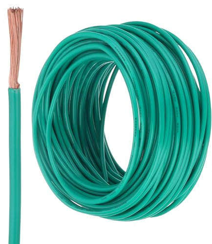 QUARKZMAN 75 Feet Fil Electrique Isolé Multibrin Cuivre 12 AWG Câble De Connexion THHN Câblage Sonnette, Industriel, Câblage Remorque, Électrique Évalué Pour 600 Volts,UL Listed,Vert