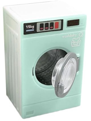 MagiDeal Machine à Laver Miniature pour Maison de poupée (échelle 1:12), Jouet d'imitation, Petit Appareil électroménager, Cadeau de vitrine, Bleu Cyan