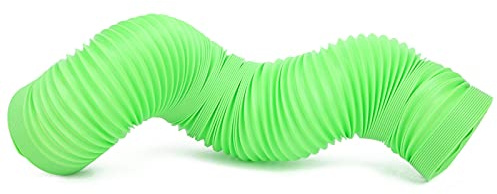 Tnfeeon Giocattolo Tunnel Retrattile per Piccoli Animali, Materiale PP, Design Espandibile e Pieghevole, Ideale per Visone Riccio Porcellino d'India, Diametro 10 Cm, Allungamento 100 Cm (GREEN)