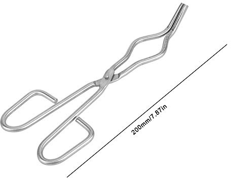 Annadue Degeltång i Rostfritt Stål Av Professionell Kvalitet 250 Mm/9,84 Tum, Kraftig Bägarehållare med Flygplansnit för Säkerhet och Laboratoriegrepp (200 mm)