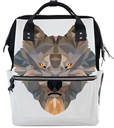 MONTOJ Wolf Sketch Design Canvas Reisetasche Campus Rucksack One Size 3