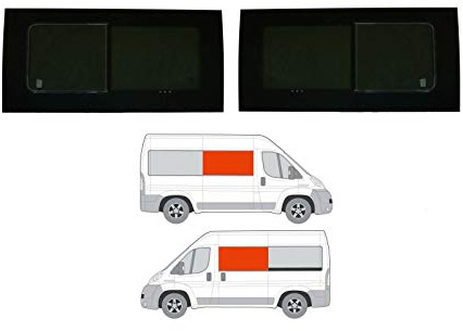 Van Opening Side Windows Designed for Peugeot Boxer (2006+) [Note: Only Suitable for L2, L3 or L4 Wheelbase Models.] - Camper Conversion Safety Tempered Privacy Glass Window