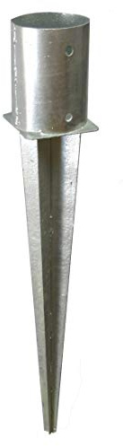 EXCOLO Zaunpfosten-Hülse Rund 120 mm – Feuerverzinkt – Einschlaghülse für Holzpfosten Ø 120 mm – Pfostenhalter Bodenhülse ohne Beton – Holzzaun & Lamellenzaun