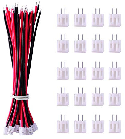 GTIWUNG 20 Paia 2.0 mm JST 2 Pin Micro Elettrico Spina Connettore Maschio e Femmina con 80mm Filo