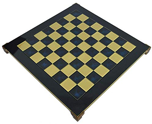 Brass & Blue Chess Board - 1.75 Squares