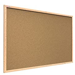 ALLboards Tableau en Liège avec Cadre en Bois 80x50cm, Tableau d'Affichage Liège, Tableau pour Épingles