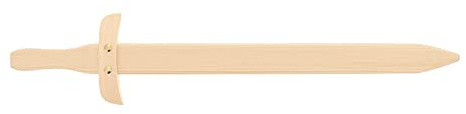 2X HOFMEISTER® Holzschwert Kinder 60 cm – Ritterschwert aus Fichte für Ritterspiele, Fasching und Kindergeburtstag, abgerundete Kanten, Handarbeit
