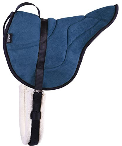 Harrison Howard Equestrian Saddle Pad Horse Riding Pad Bareback Pad with Girth Midnight Blue