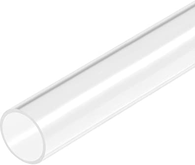 sourcing map PVC Transparent Rohr, Innendurchmesser 26mm Durchmesser 32mm LÄNGE 450mm Acryl Kunststoffrohr für Lampenbau, Stehlampen, Möbel