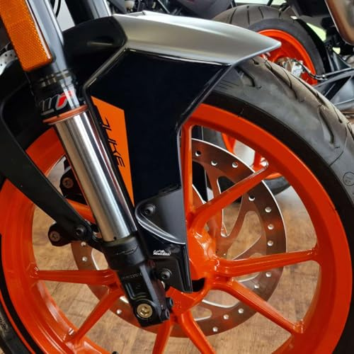 Resin Bike Aufkleber für Motorrad Kompatibel mit KTM Duke 125 2021-2023. Gabelholm-Schutz Kratz- & Stoßschutz. Aufklebersatz 3D-Harzklebstoff - Stickers Made in Italy