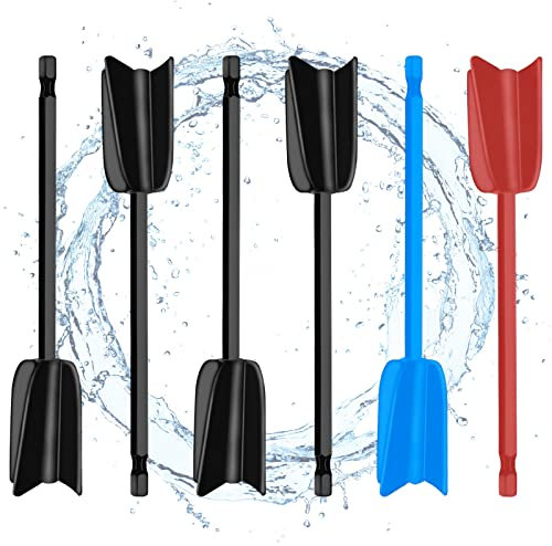 CHRI Bohrmaschine Quirl Epoxidharz Rührstab 6STK, Farbrührer Epoxy Mixer Rührstab Bohrmaschine Farbmischer Paint Mixer zum Mischen von Epoxidharz Farbe Malen Keramikglasur