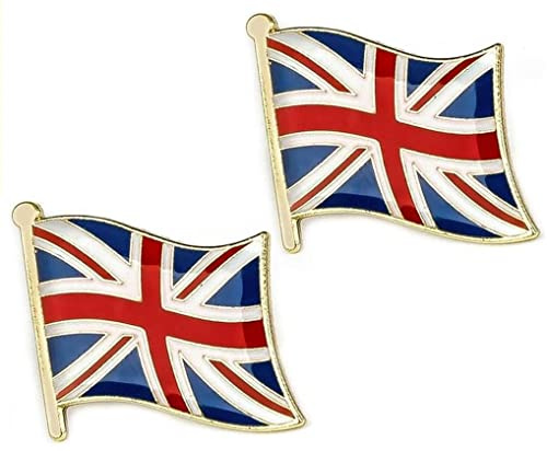 UK GB Pin Badge Union Jack Flag Brooch Pack of 2