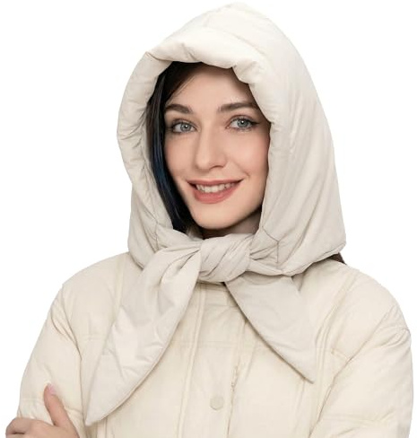 ZLYC Damen Winter Sturmhauben Stricken Winddicht Daunen Beanie Mütze