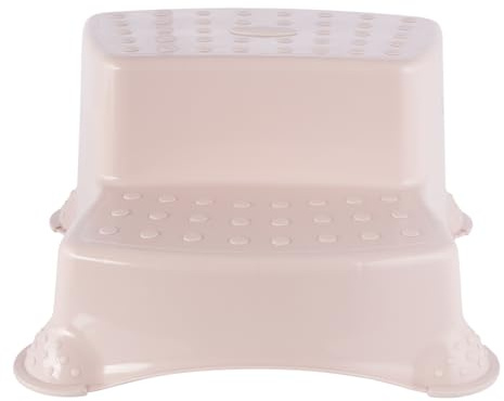 keeeper Zweistufiger Tritthocker, Ab ca. 3 bis ca. 14 Jahre, Anti-Rutsch-Funktion, 40 x 37 x 21 cm, Igor Pure, Pink (Nordic Pink), Einzelartikel