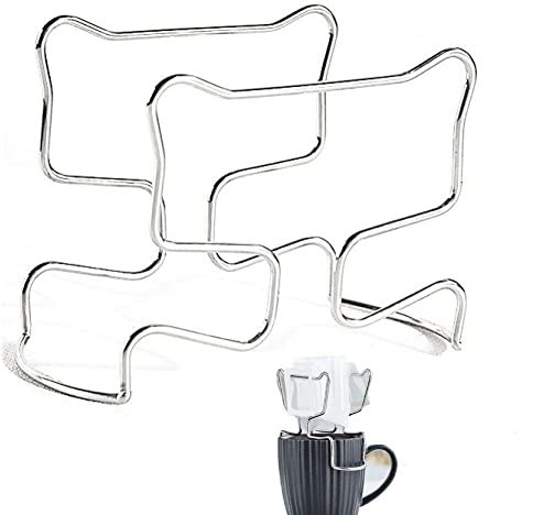 Stainless Steel Coffee Drip Bag Holder for Disposable Ears Drip Bags Coffee Cup Dripper Baskets Filter Paper Bag Shelf