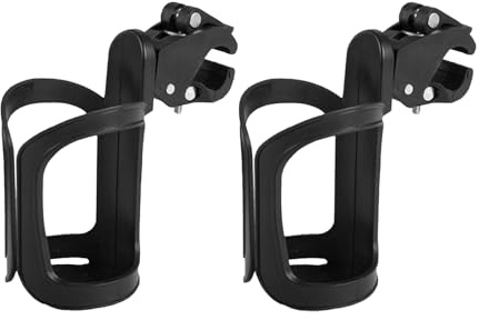 Filltown Getränkehalter Kinderwagen，Universal Getränkehalter für Fahrrad，2 Stück，360° Drehbarer Flaschenhalter Becherhalter Kinderwagen mit Großem Durchmesser für Mountainbikes,Kinderwagen, Rollstuhl
