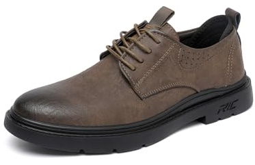 WUIWUIYU Derby Oxford Homme Lacets Dressing Chaussure Ville Costume Chaussure Ville Casual
