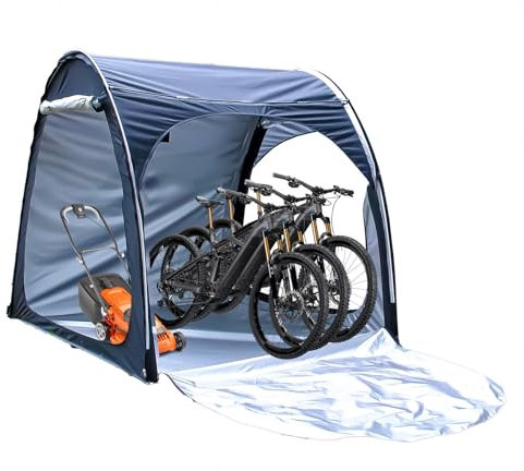 ZYHNNKL La Tente de vélo Peut être épissée, Stockage extérieur étanche avec Tissu Oxford 210D PU4000, abris en Plastique imperméables, Noir