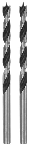 sourcing map 2pcs Brad Point Drill Bits 4mm(10/64) Dia Straight Round Shank Drill Metric Brad Point 1.9 Drilling Depth Spiral Twist Drill Bits for Carpenter Woodworking Plastic Rubber