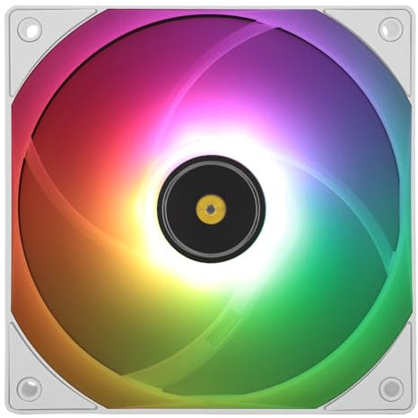 Thermalright TL-E12W-S V3 - Ventola di raffreddamento per CPU ARGB da 120 mm, ventola per computer a 4 pin, silenziosa PWM, 2000 RPM, ventola di raffreddamento, per ventola S-FDB