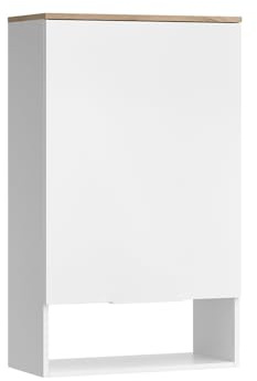 Vicco Hängeschrank Wido, Weiß/Sonoma, 60 x 100 cm | mit Tür, zur Wandmontage geeignet für Badezimmer oder Küche