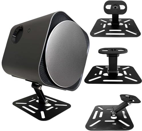 Zinueen Beamer Ständer & Halterung - Multi-Winkel mit 1/4 Zoll Schraubschnittstelle - 360° Drehbar für Laptop Ständer Projektor Kamera mit Verstellbarer Höhe für Outdoor-Filme - Schwarz