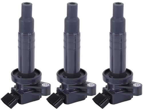 3Pcs Ignition Coil Compatible for Toyota Aygo Yaris Citroen C1 Peugeot 107 2005-2014 Ignition Coils Pack 19500B1010 Car Ignition Coil Pack Replace 19500B2040 597088 5970C0 5970C1 9008019015