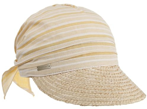 Seeberger Sialena Bandana keps damkeps solvisor bak stängd, pastellgul, one size
